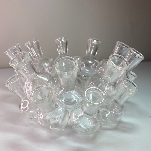 Vintage Stacked Bud Vase Test Tube Beaker Flasks Glass Propagation Station